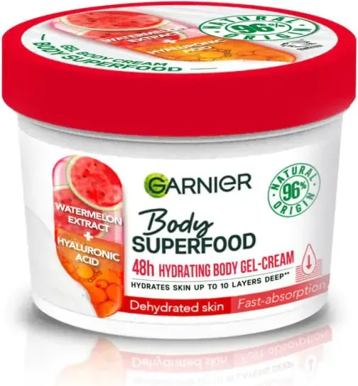 Garnier Body Superfood Хидратиращ гел-крем за тяло с диня и хиалуронoва киселина 380 мл
