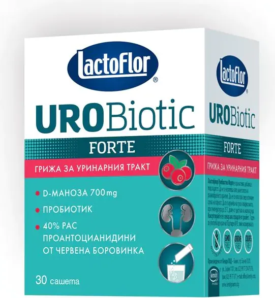 Lactoflor Urobiotic Forte Грижа за уринарния тракт x 30 сашета