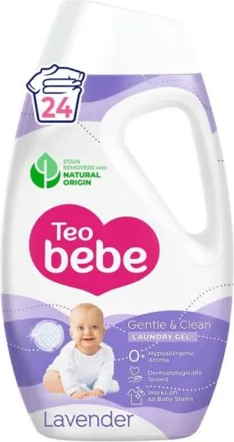 Тео Bebe Gentle & Clean Lavender Течен перилен препарат с лавандула 1,08 л