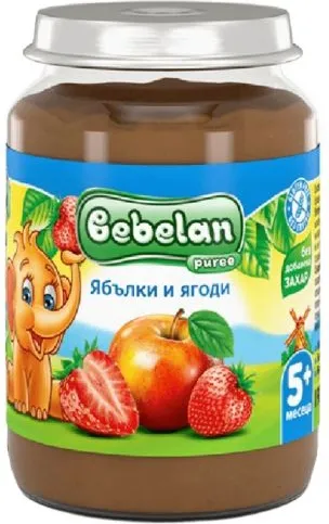 Bebelan Ябълки и ягоди Пюре 5М+ 190 гр