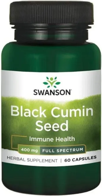 Swanson Full Spectrum Black Cumin Seed Пълен спектър черен кимион семена 400 мг х 60 капсули