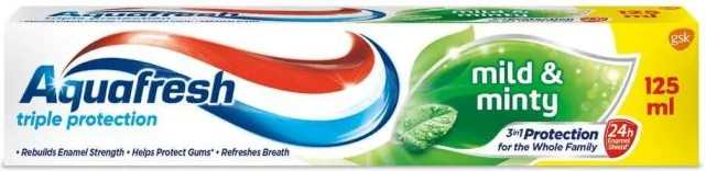 Aquafresh Triple Protection Mild & Minty Паста за зъби зелена 125 мл