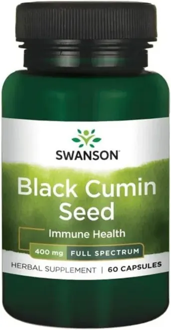 Swanson Full Spectrum Black Cumin Seed Пълен спектър черен кимион семена 400 мг х 60 капсули