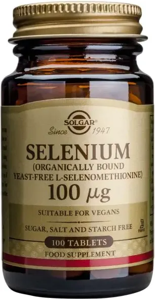 Solgar Selenium Селен за щитовидната жлеза 100 мкг x100 капсули