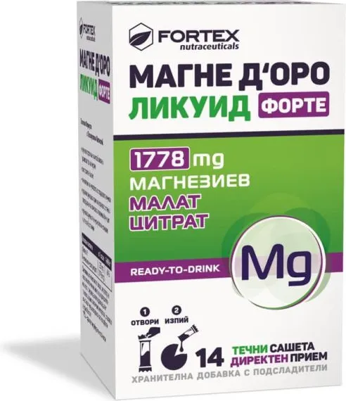 Fortex Магне Д'оро Ликуид Форте с магнезий х 14 сашета