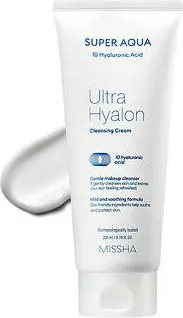 Missha Super Aqua Ultra Hyalron Cleansing Cream Почистващ крем с 10 вида хиалронова киселина 200 мл