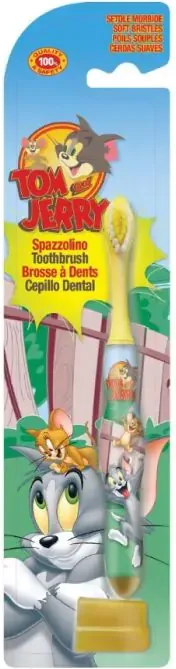Naturaverde DISNEY Toothbrush For Children Tom&Jerry Детска четка за зъби с капаче Том и Джери