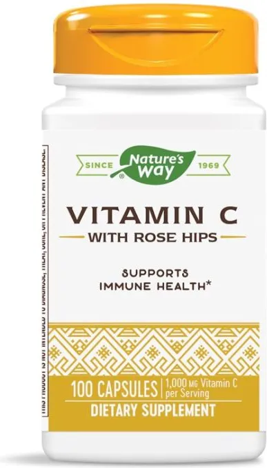 Nature's Way Vitamin C With Rose Hips Витамин C и шипка за силен имунитет х 100 капсули