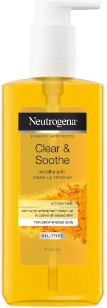 Neutrogena Clear & Soothe Мицеларен почистващ и дегримиращ гел за лице с куркума 200 мл