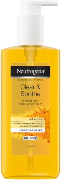 Neutrogena Clear & Soothe Мицеларен почистващ и дегримиращ гел за лице с куркума 200 мл