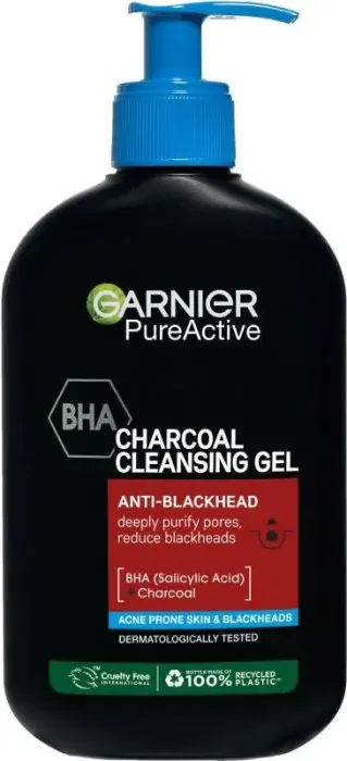 Garnier Pure Active Charcoal Почистващ гел за лице с активен въглен 250 мл