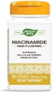 Nature's Way Niacinamide Витамин В3 Непредизвикващ зачервяване 500 мг 100 капсули