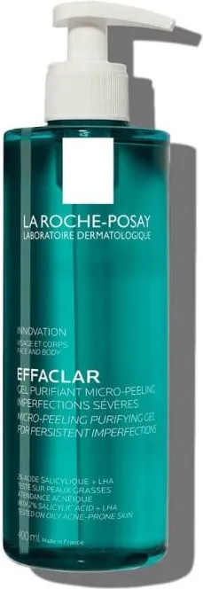 La Roche-Posay Effaclar Почистващ микропилинг гел за лице и тяло 400 мл