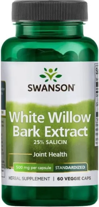 Swanson White Willow Bark Extract Кора от Бяла Върба Максимална Сила за простатата х60 капсули