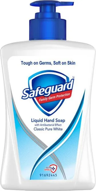 Safeguard Classic Pure White Liquid Hand Soap Антибактериален течен сапун за ръце класик 225 мл