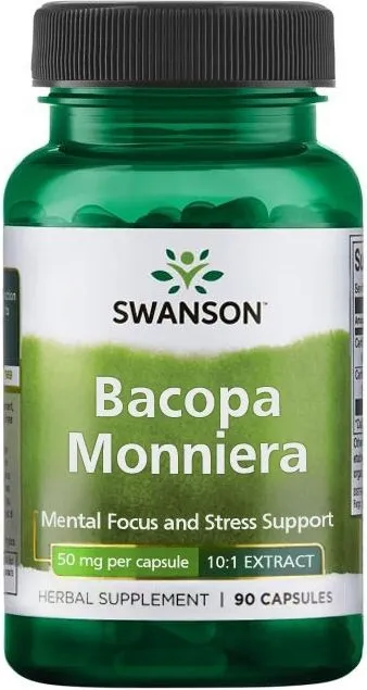 Swanson Bacopa Monniera Бакопа Мониери 50 мг х 90 капсули