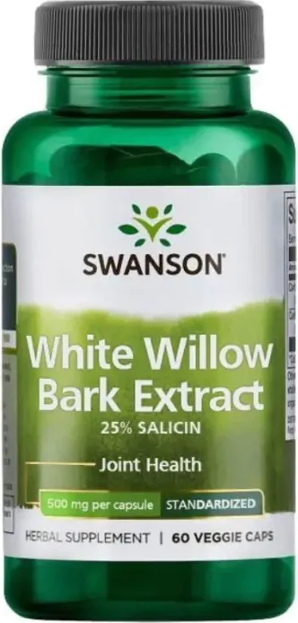 Swanson White Willow Bark Extract Кора от Бяла Върба Максимална Сила за простатата х60 капсули