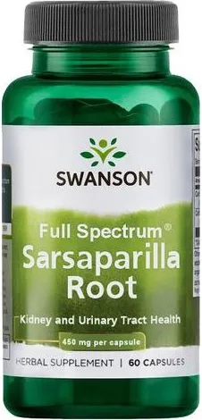 Swanson Sarsaparilla Root Корен от Сарсапарила 450 мг х60 капсули