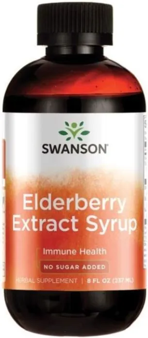 Swanson Elderberry Extract Syrup 100% Натурален Екстракт от Бъз за имунитет 237 мл