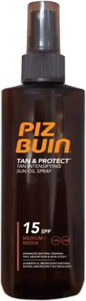 Piz Buin Tan & Protect Слънцезащитно олио за бронзов тен SPF15 х 150 мл