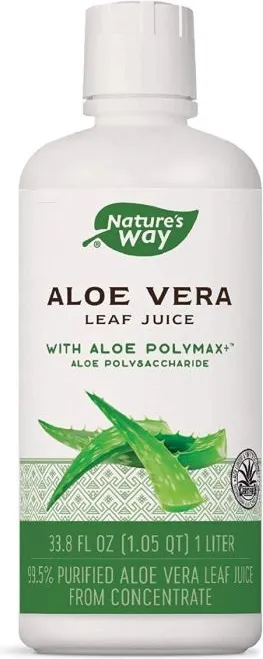 Nature's Way Aloe Vera Leaf Juice С Алое вера сок от цели листа за добро храносмилане 99,5% 1 литър