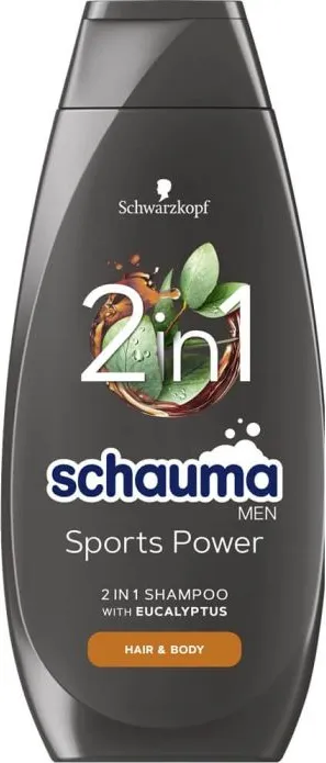 Schauma Men Sports Power 2in1 Мъжки шампоан за коса и тяло 400 мл