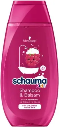 Schauma Kids Почистващ шампоан и балсам за коса за момиче с екстракт от малина 250 мл