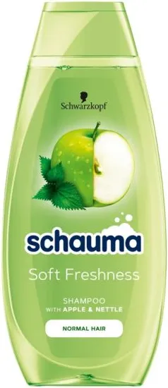 Schauma Soft Freshness Шампоан за нормална коса със зелена ябълка и коприва 400 мл