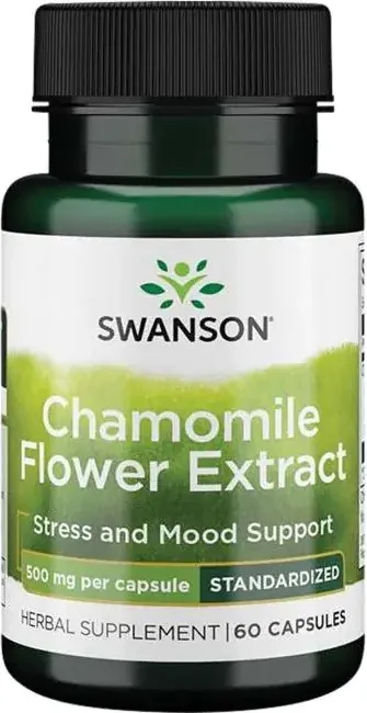 Swanson Chamomile Flower Extract - Standardized Apigenin Екстракт от цвят на лайка - стандартизиран 500 мг x 60 капсули