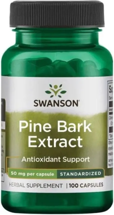 Swanson Pine Bark Extract Екстракт от Борова Кора за добро здраве х100 капсули