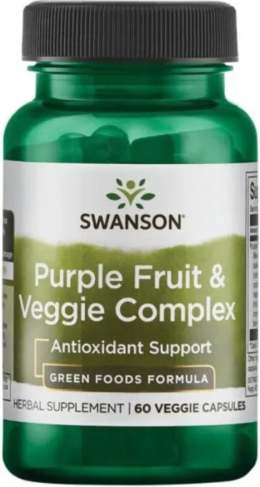 Swanson Purple Fruit & Veggie Complex Комплекс Пурпурни Антиоксиданти х60 веге капсули