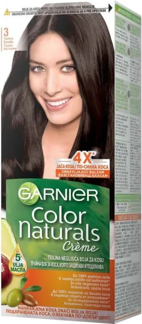 Garnier Color Naturals Трайна боя за коса, 3 Darkest Brown