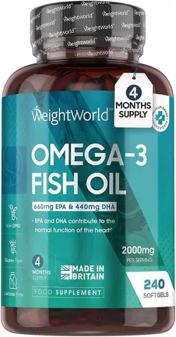 Weight World Омега-3 Рибено масло 660 мг EPA/440 мг DHA x 240 софтгел капсули