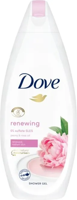 Dove Renewing Peony and Rose Oil Подхранващ душ-гел за тяло с екстракт от божур 250 мл