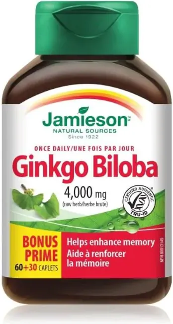 Jamieson Ginkgo Biloba Гинко Билоба x 60 + 30 таблетки