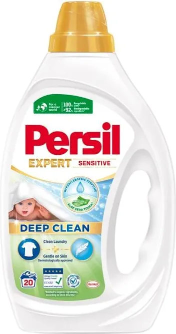 Persil Expert Sensitive Deep Clean Гел за пране за чувствителна кожа 900 мл