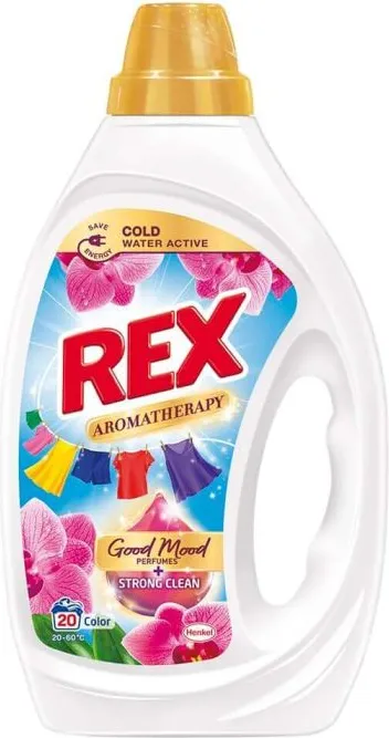 Rex Aromatherapy Color Течен перилен препарат за цветно пране орхидея 900 мл