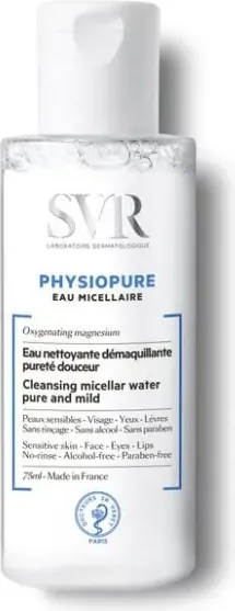 SVR Physiopure Мицеларна вода за чувствителна кожа 75 мл