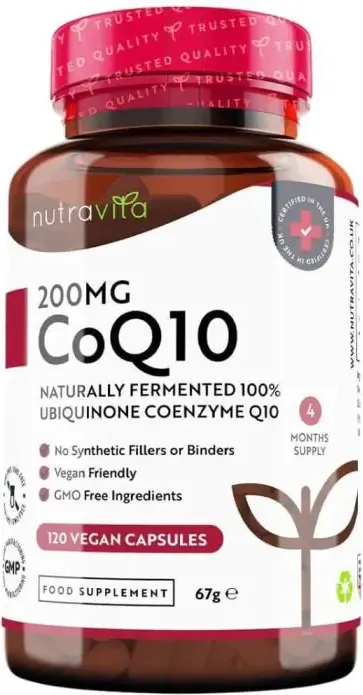 CoQ10 200 мг (Ubiquinone) х 120 капсули Nutravita