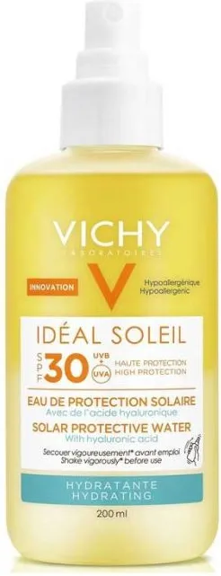 Vichy Ideal Soleil Слънцезащитна вода за лице и тяло с хидратиращ ефект SPF30 200 мл