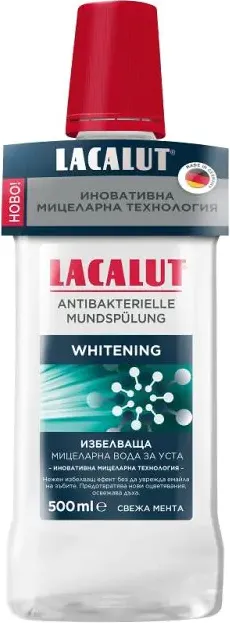 Lacalut Whitening Избелваща мицеларна вода за уста 500 мл