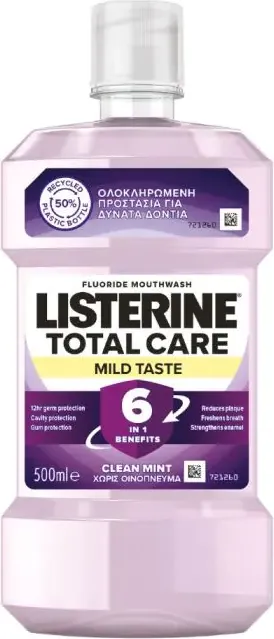 Listerine Total Care Mild Taste Вода за уста без алкохол 500 мл