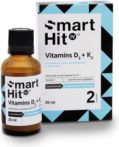 Smart Hit IV Витамин D3 + К2 30 мл Valentis