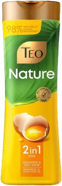 Teo Nature Shampoo 2in1 Egg Шампоан за увредена и суха коса 350 мл