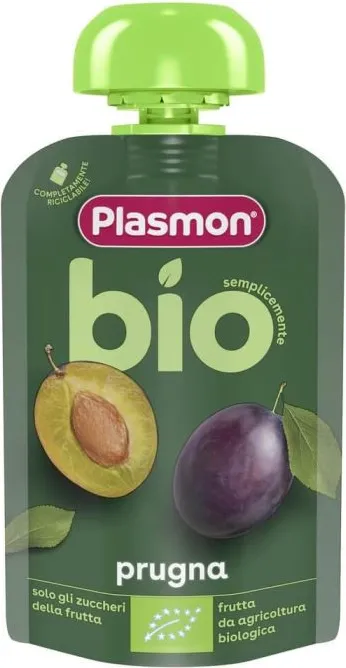 Plasmon Bio Плодова закуска слива за деца 6М+ 100 г