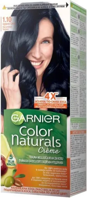 Garnier Color Naturals Трайна боя за коса, цвят 1.10 Смолисто черен