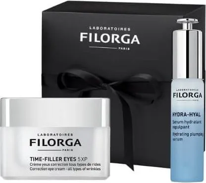 Filorga Time-Filler 5XP Eyes Коригиращ околоочен крем 15 мл + Filorga Hydra-Hyal Серум с интензивно изпълващо действие 30 мл Комплект