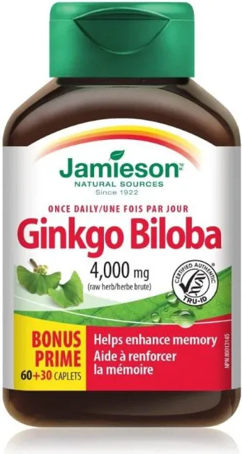 Jamieson Ginkgo Biloba Гинко Билоба x 60 + 30 таблетки