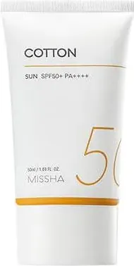 Missha Cotton Sun Слънцезащитен крем за лице SPF50+ 50 мл