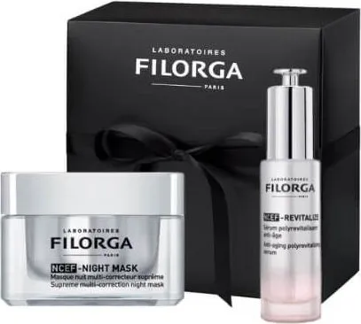 Filorga NCEF-Night Mask Регенерираща нощна маска 50 мл + Filorga NCEF-Revitalize Анти-ейдж полиревитализиращ серум 30 мл Комплект